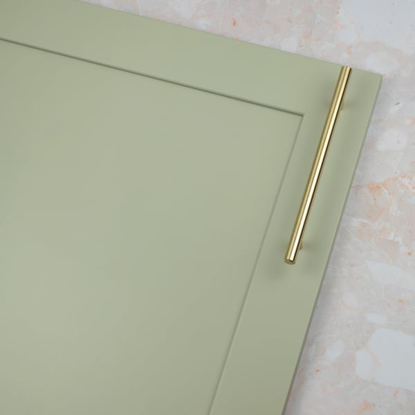 Handle & Home Satin Brass T-Bar Handles & Coordinating T-Bar Knob