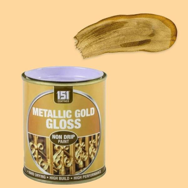 151 12X Metallic Gold Gloss Non-Drip Paint 300ml