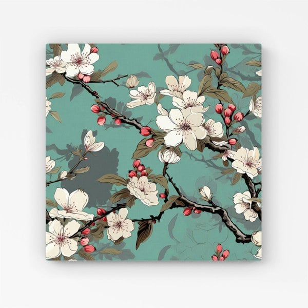 Warren Reed Pink Blossom Asian Design Canvas