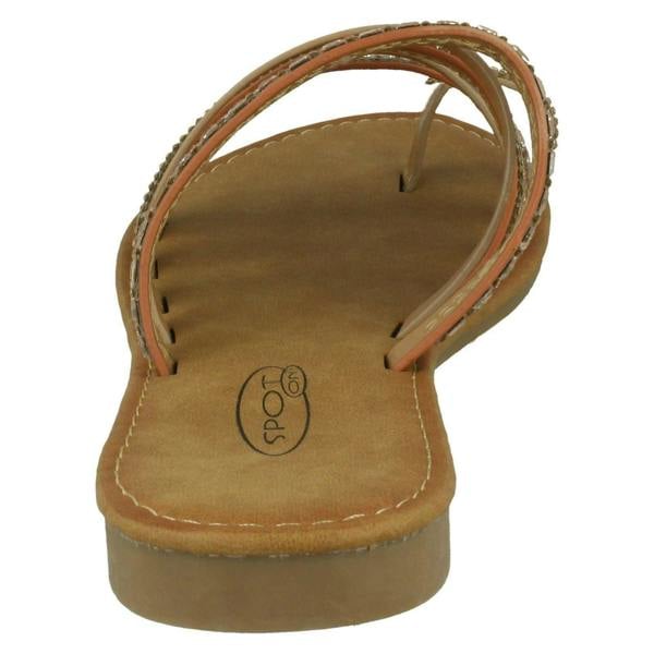 Spot On Ladies Spot On Flat Strappy Sandals F00262