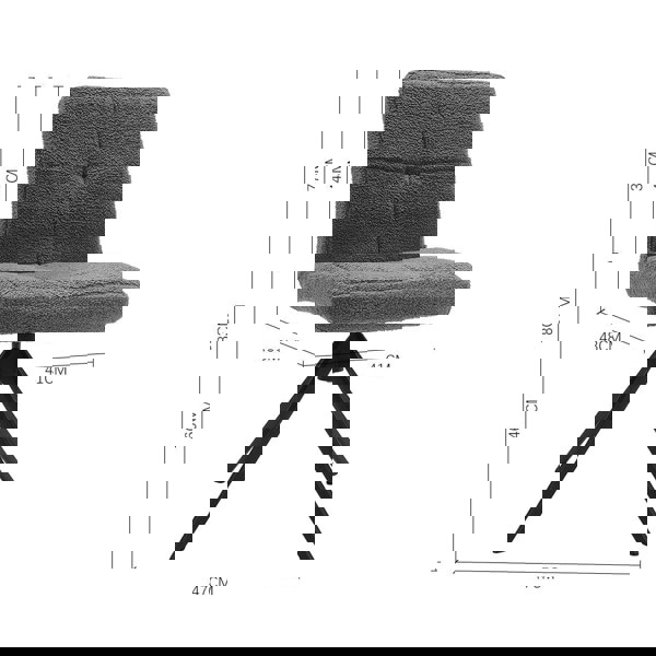 2Pcs Plush Breakfast Bar Stools Living and Home Grey