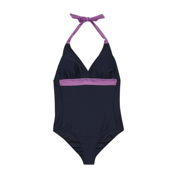 Regatta Womens/Ladies Flavia II Contrast One Piece Swimsuit - Navy/Radiant Orchid - 