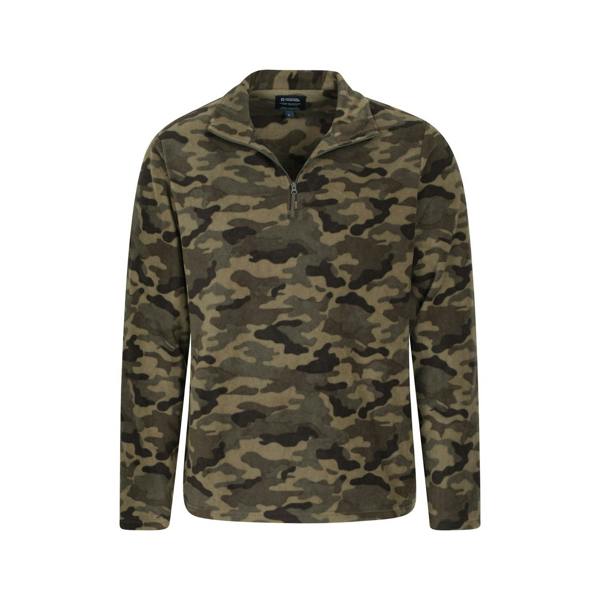 Mountain Warehouse Mens Camber II Half Zip Fleece Top - Green - 
