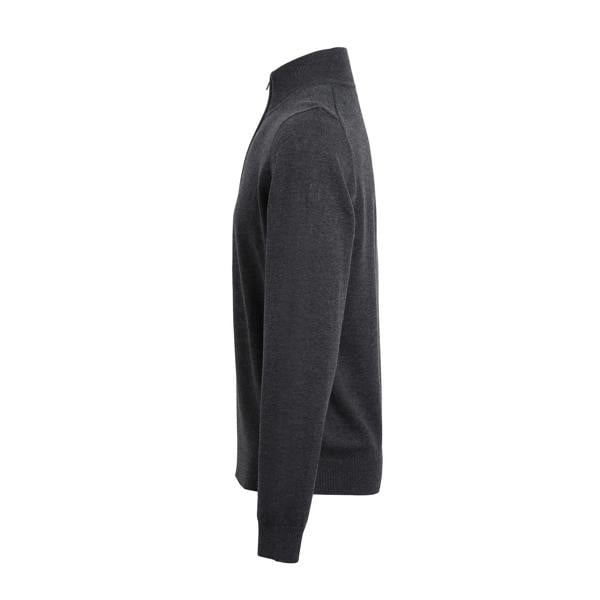 Premier Mens Zip Neck Sweatshirt - Charcoal