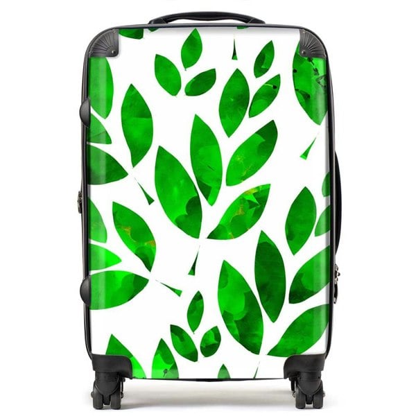 Warren Reed Watercolor Abstract Leaves Suitcase