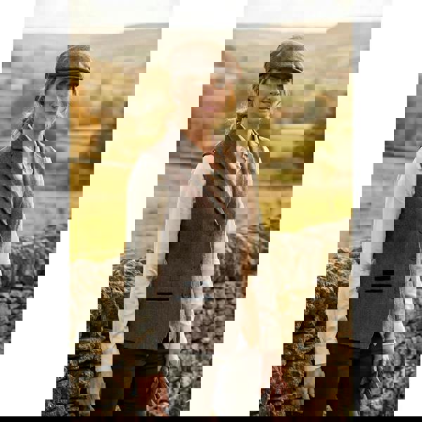 IMW-02 - Women's Oak Tweed Herringbone Blazer Waistcoat-TruClothing