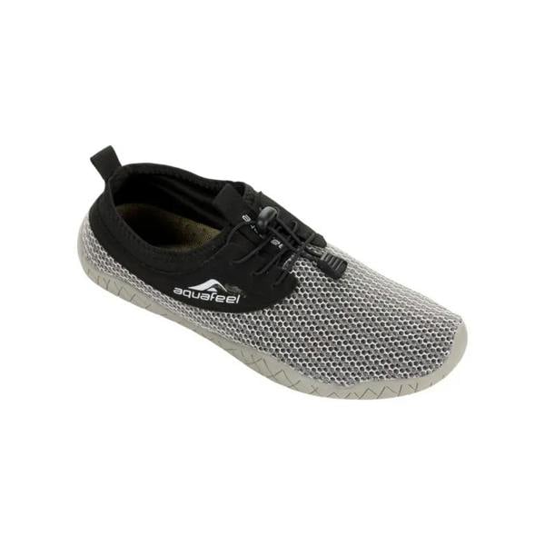 Aquafeel Unisex Ocean aqua shoe in black/grey mesh with rubber sole