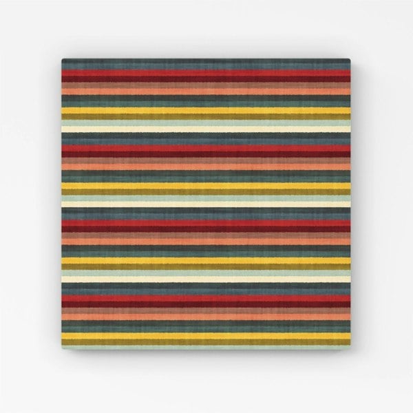 Warren Reed Multicolour Striped Brish Pattern Canvas