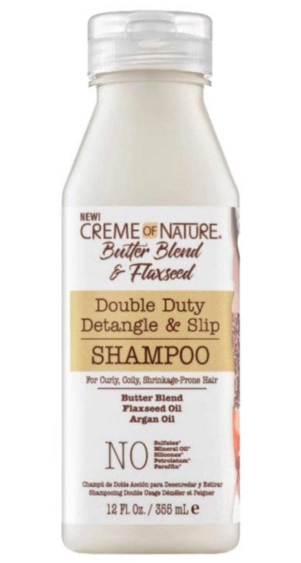 Creme of Nature shampoo bottle on a white background