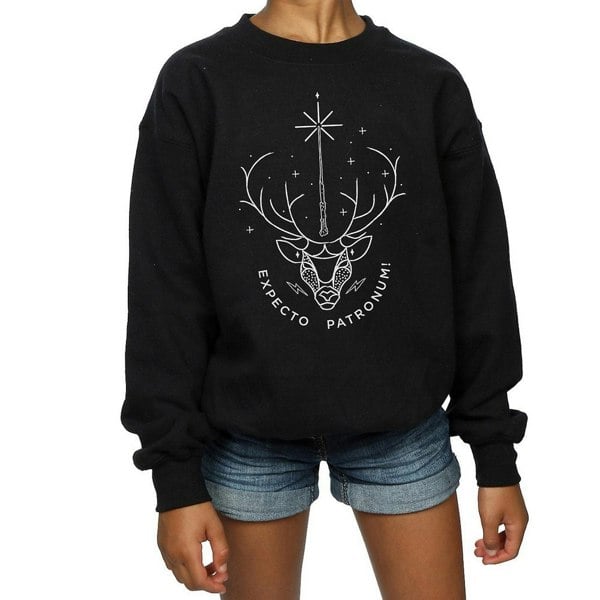 Harry Potter Girls Expecto Patronum Charm Sweatshirt - Black