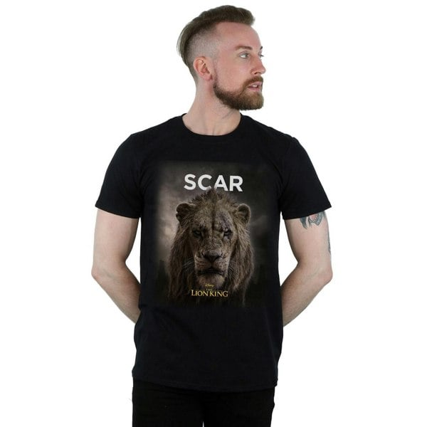 Disney Mens The Lion King Movie Scar Poster T-Shirt - Black