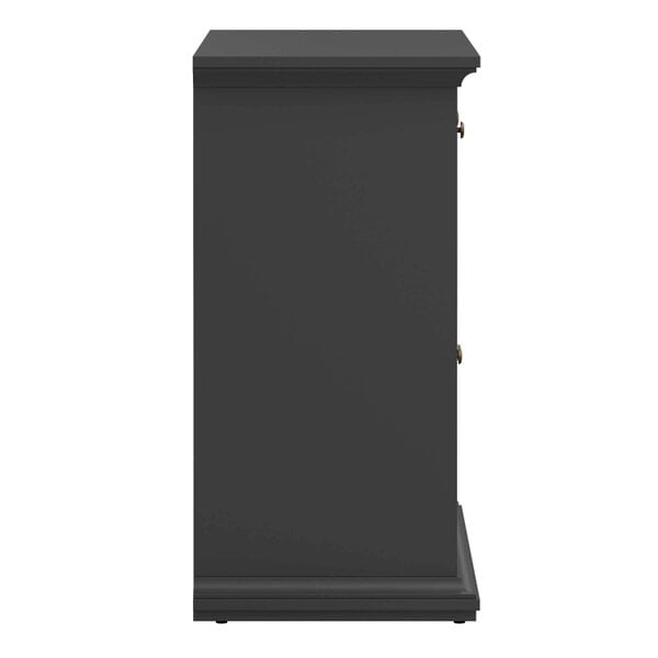 Wyld Haus Osaka Farmhouse Dark Grey Wooden Sideboard 3 Doors 3 Drawers