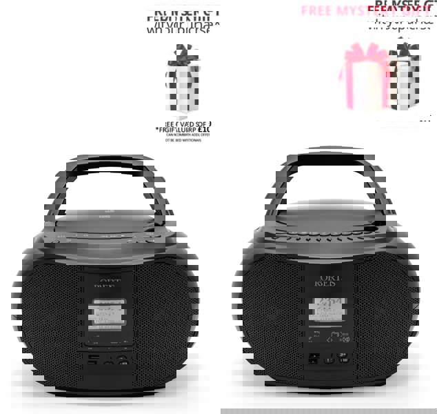 Roberts Zoombox 4 DAB/DAB+/FM Bluetooth Portable Boombox - Free Gift RRP £10!