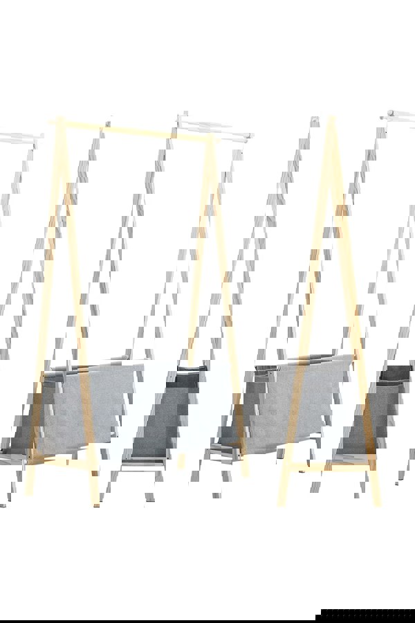 Living and Home 1-Tier Portable Wooden Clothes Rack Garment Rack Storage Box Shelves Bedroom