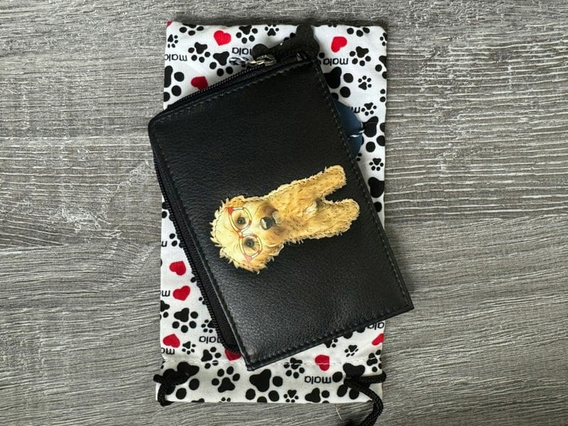 Mala Leather Cocos Glasses' Dog Coin & Card Leather Purse