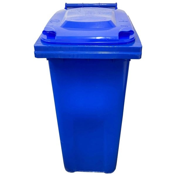 140L Compact Sized Waste Recycling Wheelie Bins With Strong Rubber Wheels & Lid