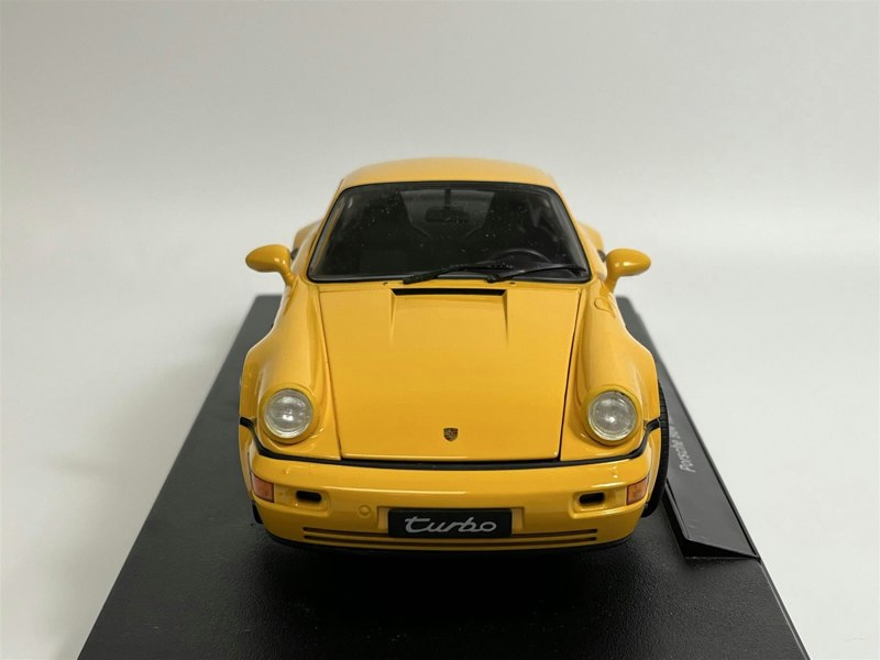 Welly 1989 Porsche 964 Turbo Yellow 1:18 Scale Welly 18026y