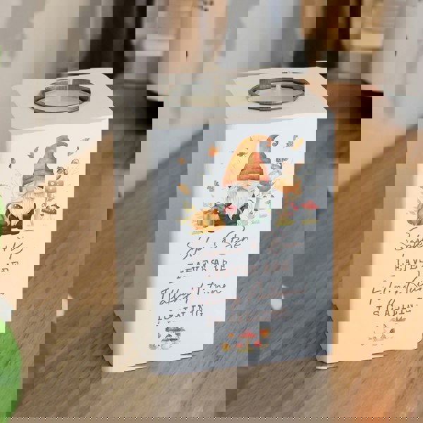 Personalised Memento Company Personalised Autumn Gonk Tealight Holder