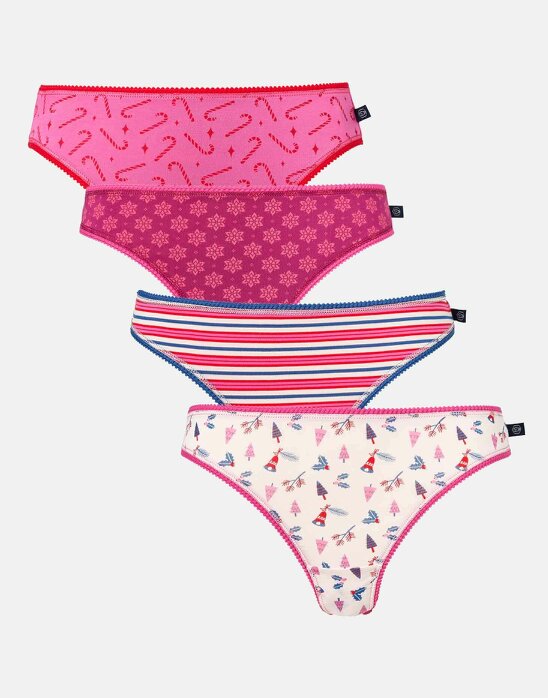 British Boxers Multipack! 4 Pairs of Women's Bamboo Thongs – Ding Dong Merrily