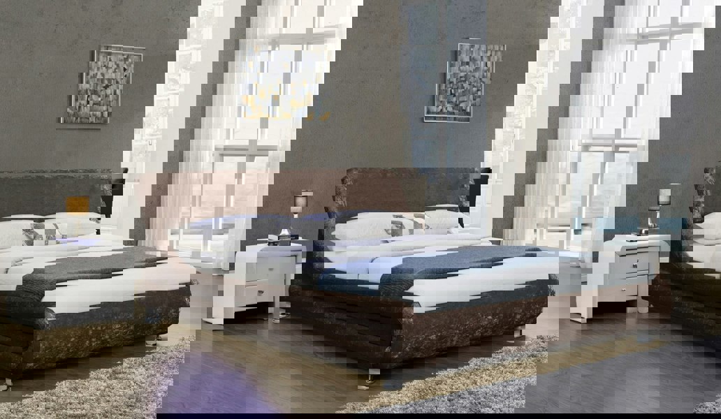 Comfy Living Mallorca Crushed Velvet Bed Frame - Luxurious & Plush Statement Piece for Your Bedroom