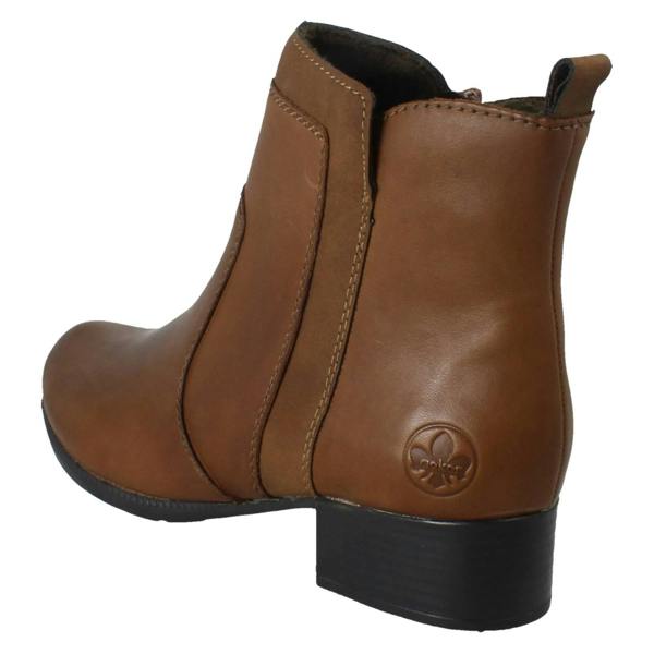 Rieker Ladies Rieker Fleece Lined Zip Fastening Low Heel Casual Ankle Boots 78658