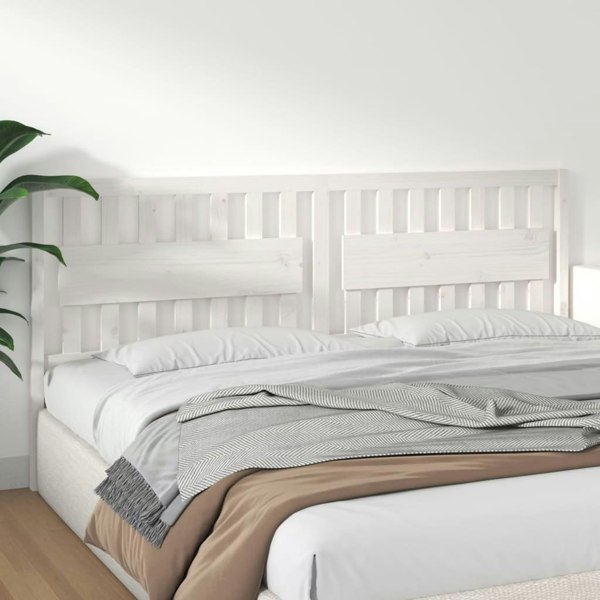 Berkfield Bed Headboard White 205.5x4x100 cm Solid Wood Pine