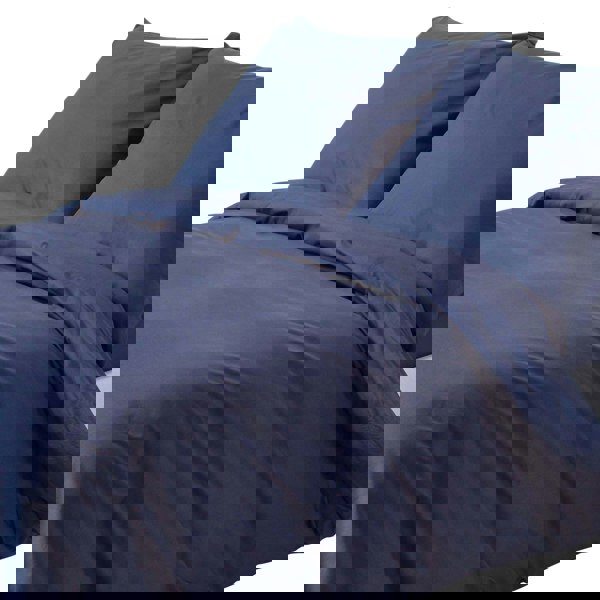 HOMESCAPES Crisp & Cool 200 TC Egyptian Cotton Percale Duvet Cover Set, European Size