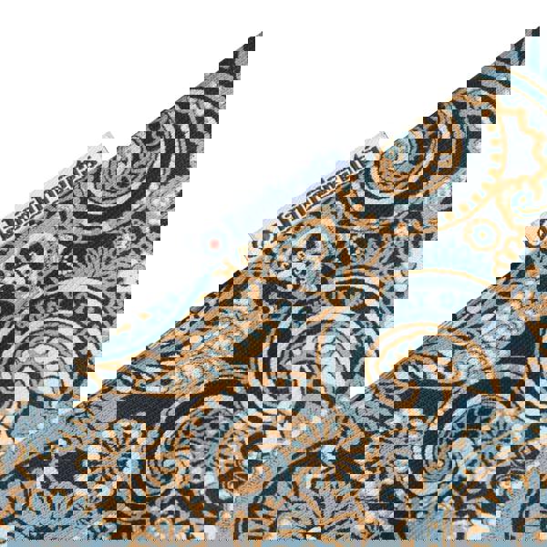 Lambretta Mens Classic Paisley Print Mod Retro Ska Casual Polo