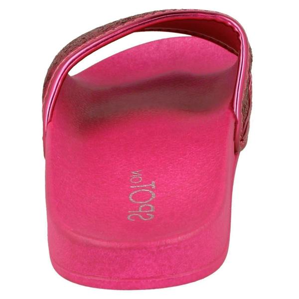 Spot On Ladies Spot On Flat Glitter Vamp Sliders