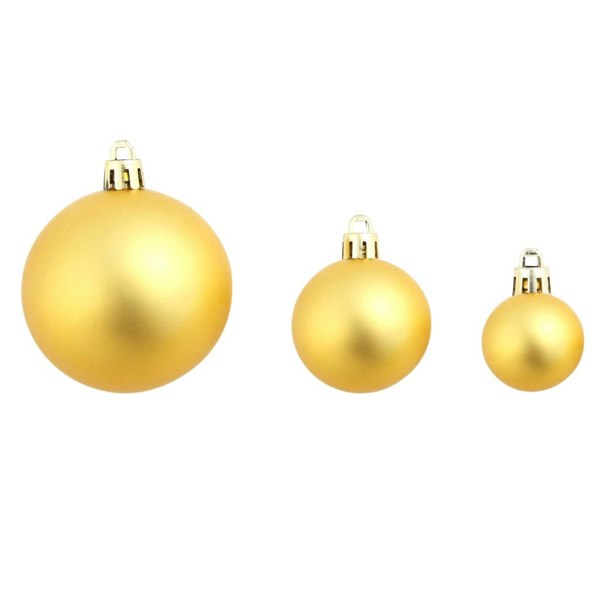 Berkfield 100 Piece Christmas Ball Set 3/4/6 cm Gold