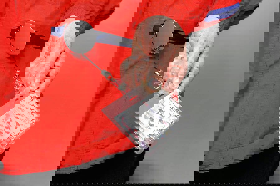 Durable Secure Retractable Chrome Badge Reels for ID & Keys | 10 Pack | Silver