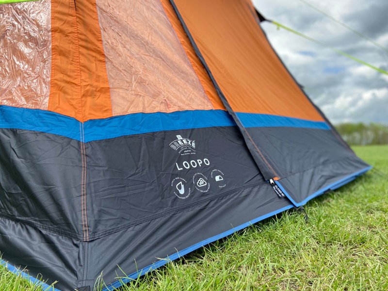 the name plate on the  Loopo Breeze® v2 Inflatable Campervan Awning OLPRO imageset:Orange