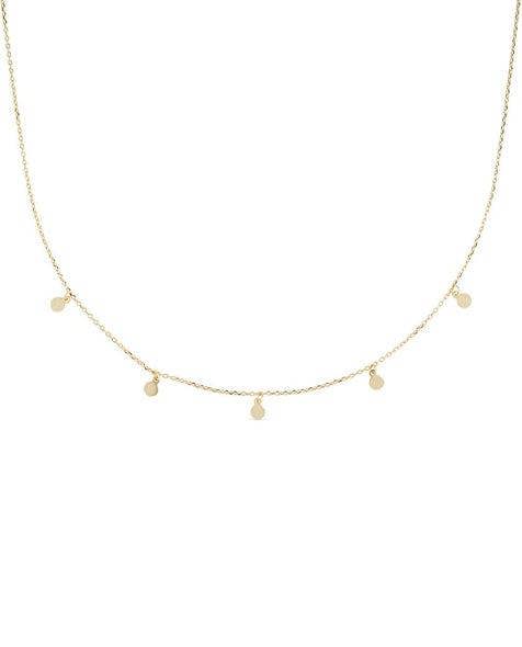 Dainty 18K Gold Disc Choker Necklace - Necklaces - Elk & Bloom