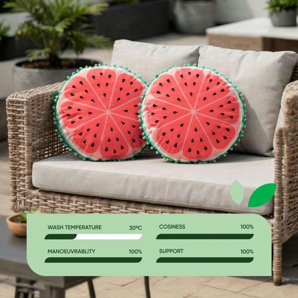 Gardenwize Pair of Outdoor Scatter Cushions – Watermelon Design