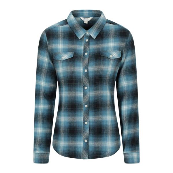 Mountain Warehouse Womens/Ladies Willow Flannel Shirt - Dark Blue - 
