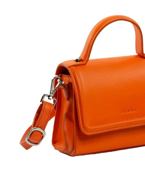 SADDLER  TINA Leather Flapover Handbag - Adjustable Strap, Phone Pocket, Crossbody or Handheld - RFID Protected