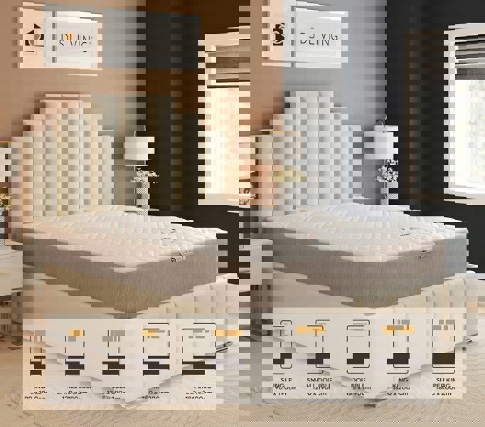 DS Living Haven 13.5 Bonnell Spring with Memory Foam Layers Mattress - 3ft - Single - Essentials by DS Living