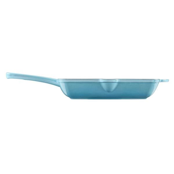 Cook Professional Cast Iron Frying Pan & Skillet 2 Piece Set | Teal
