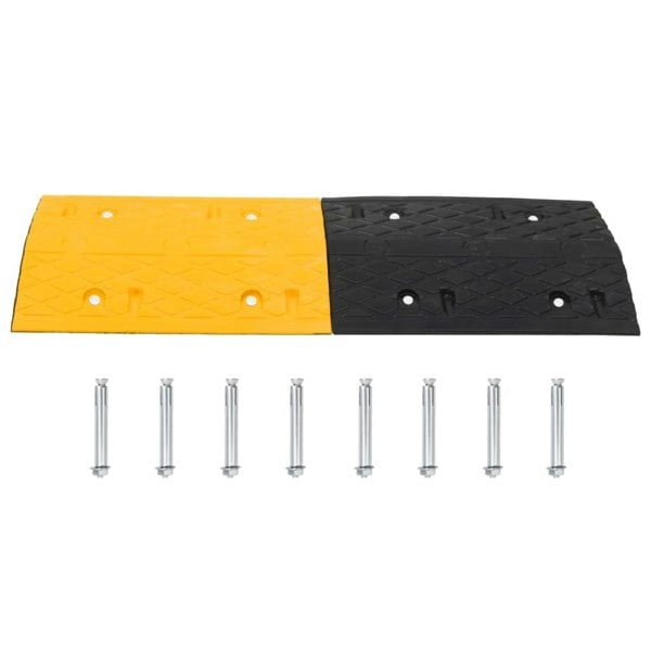 Berkfield Speed Hump 2 pcs Yellow&Black 97x32.5x4 cm Rubber