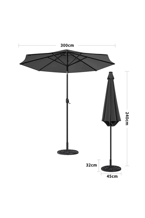 Living and Home 2 Person Patio Garden Dining Set With Umbrella