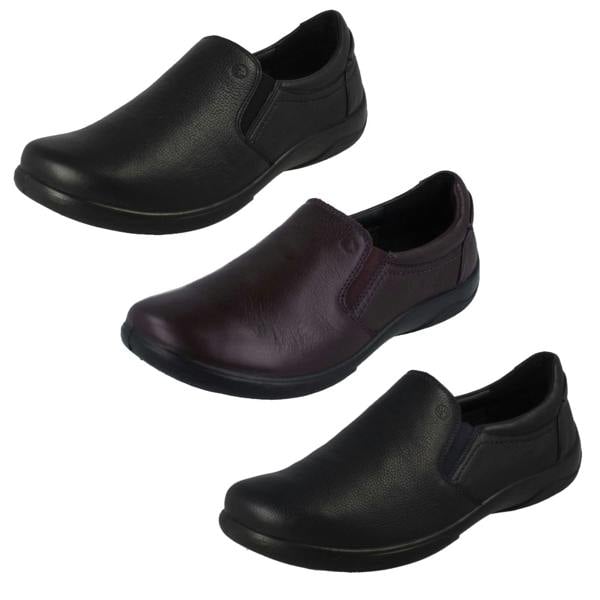 Padders Ladies Padders Leather Slip On Extra Wide Dual Fitting Formal Shoes Nico