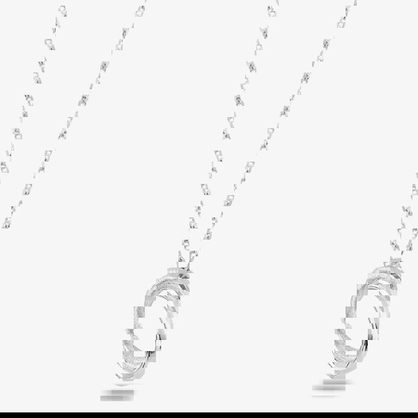 Rosa Lea Pave Frosted Sparkle Intertwined Rings Pendant BJ-P3268RO