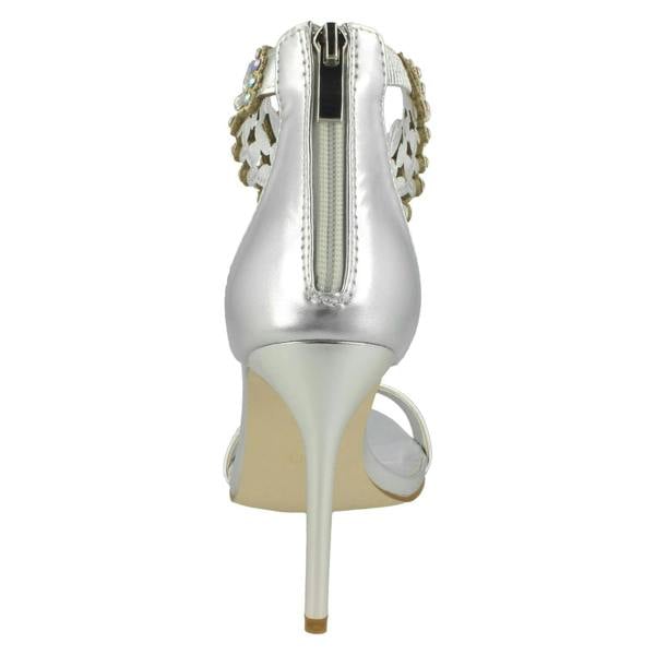 Anne Michelle Ladies Anne Michelle Jewelled Ankle Strap Heeled Sandals F10862
