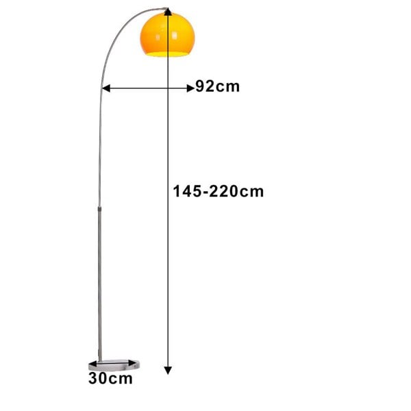 Adjustable 145-200cm Arched Floor Lamp 60W Lamps Living and Home
