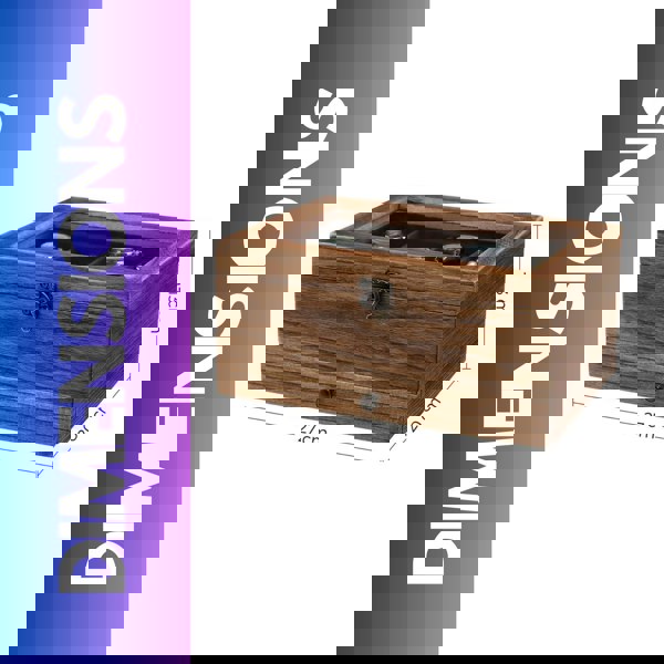 Rafaelo Mobilia 8 Slot Wooden Watch Lockable Box Rustic Walnut