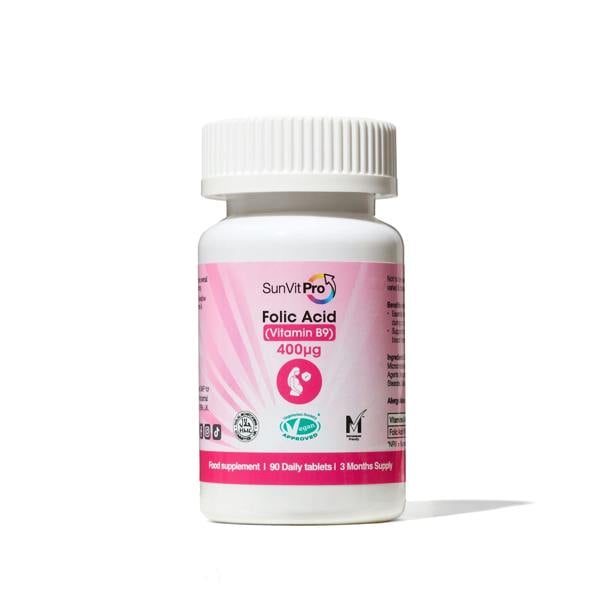 Folic Acid 400µg  Vitamin B9 Daily Tablets 90s