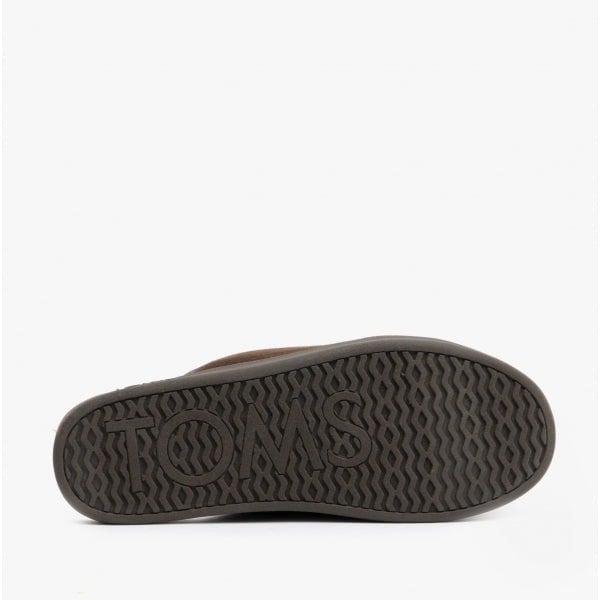 TOMS HARBOR Mens Felt Mule Slippers Brown