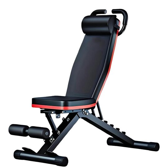 Havendro Weight Bench Adjustable Foldable Strength Training Full Body Workout Incline Gym - black