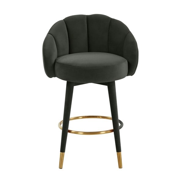 Furniture Edit Myla Black Swivel Counter Bar Stool