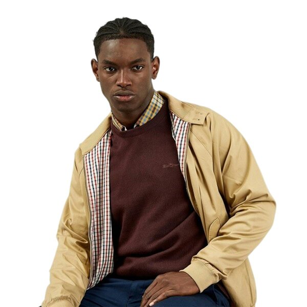 Ben Sherman Mens Harrington Signature Jacket - Sand